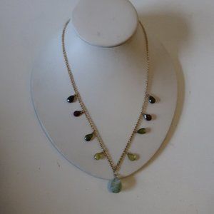 SHAG MULTICOLORED TEARDROP TOGGLE NECKLACE *